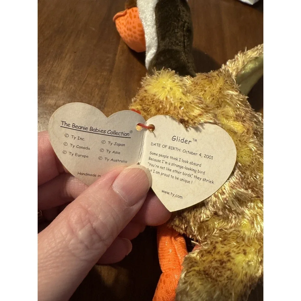 Ty Beanie Babies GLIDER The Pelican, Excellent Condition, Tags Intact